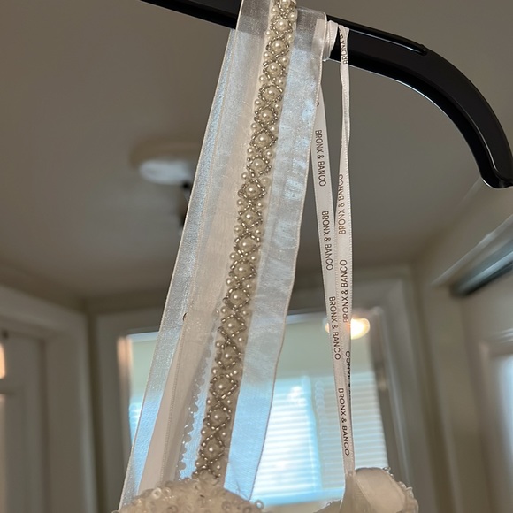 🎉HP! 🎉 ✨NWT✨ Bronx and Banco Mademoiselle Bridal Midi Dress in White - Picture 9 of 11